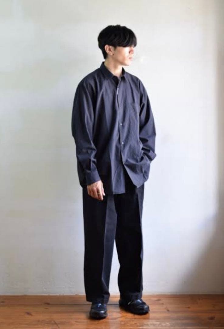 COMOLI 旧型 コモリシャツ ネイビー 3