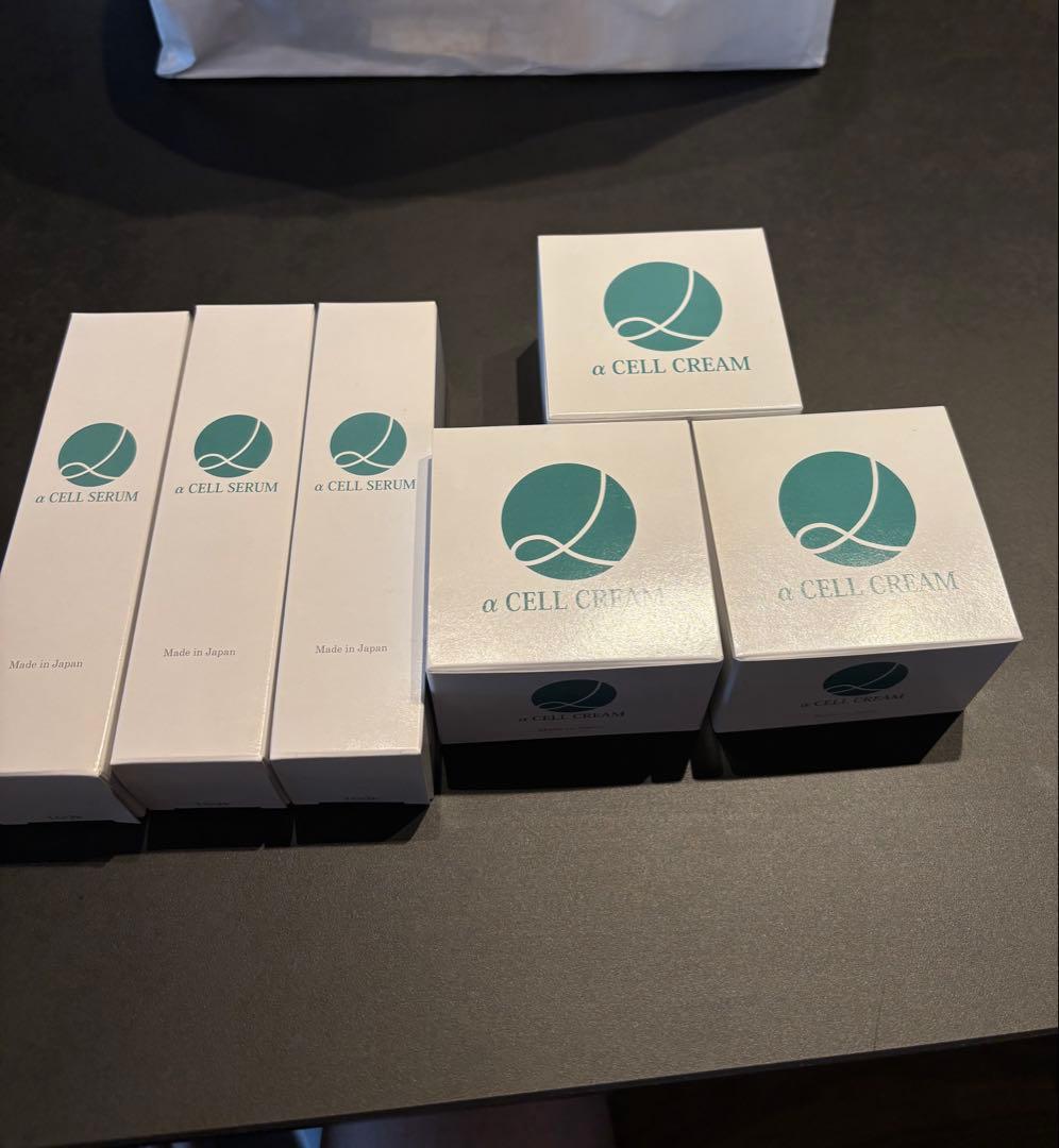 α CELL SERUM 50ml 美容液・アルファ C クリーム50g 各3本