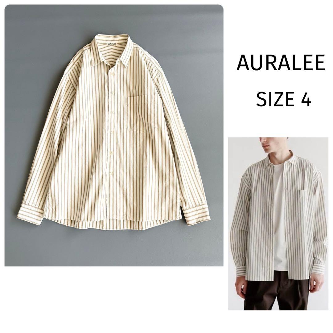 オーラリー】WASHED FINX TWILL STRIPE SHIRTS - メルカリ