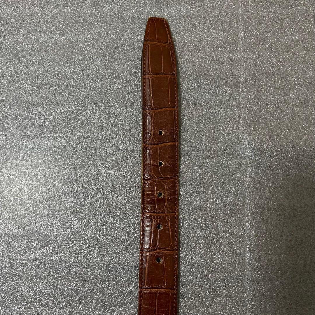 美品】Felisi フェリージ クロコ型押しベルト 75cm ブラウン - メルカリ