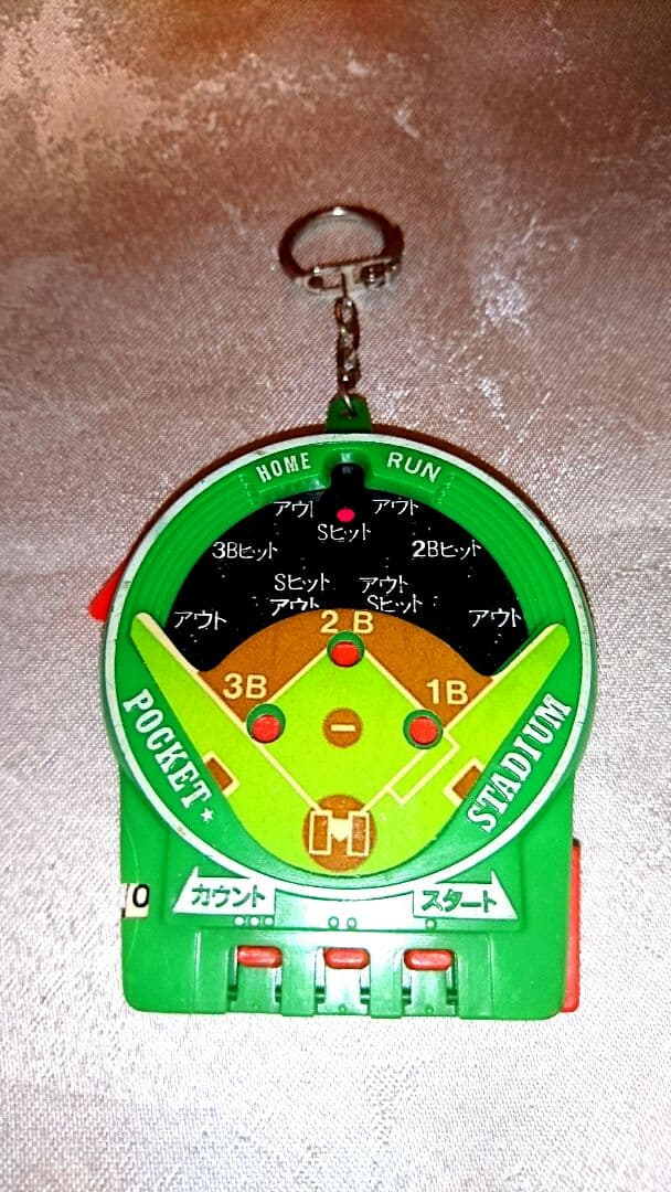 珍品 ミニ 野球盤 キーホルダー 昭和レトロ 野球 おもちゃ ゲーム アクセサリ