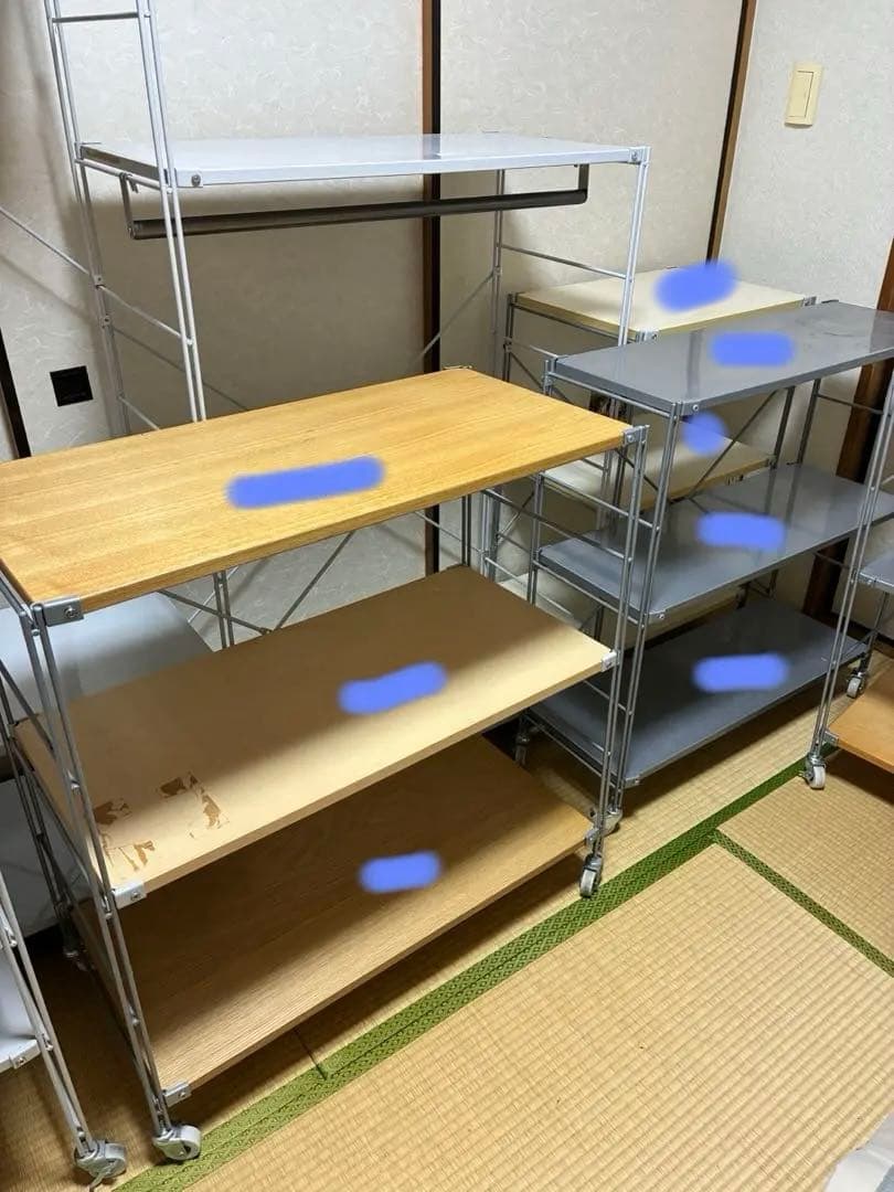 【東京23区配送無料】無印良品スチールユニットシェルフ ジャンク 4台まとめて
