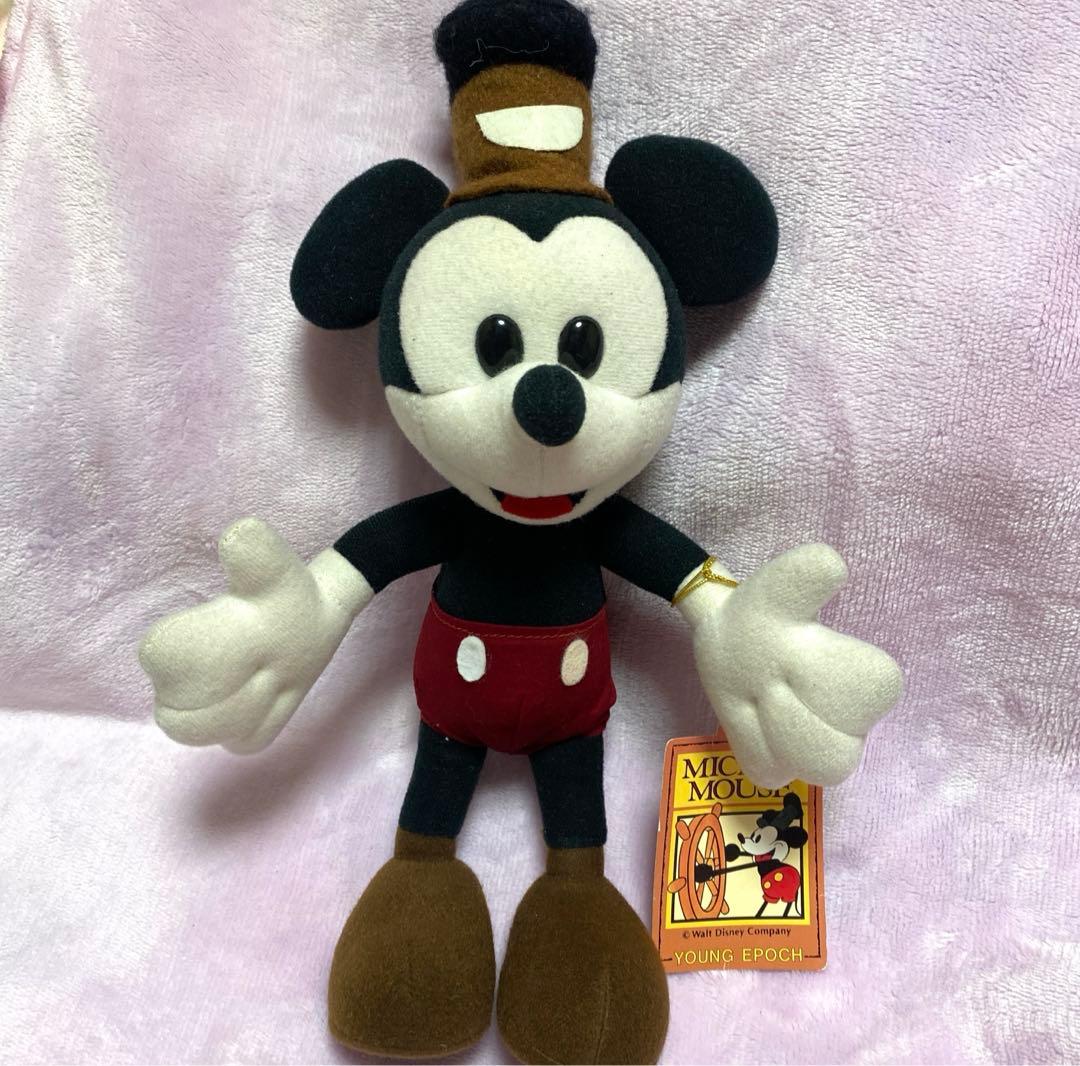 ミッキーマウス アンティークドール ヤングエポック製 蒸気船ウィリー