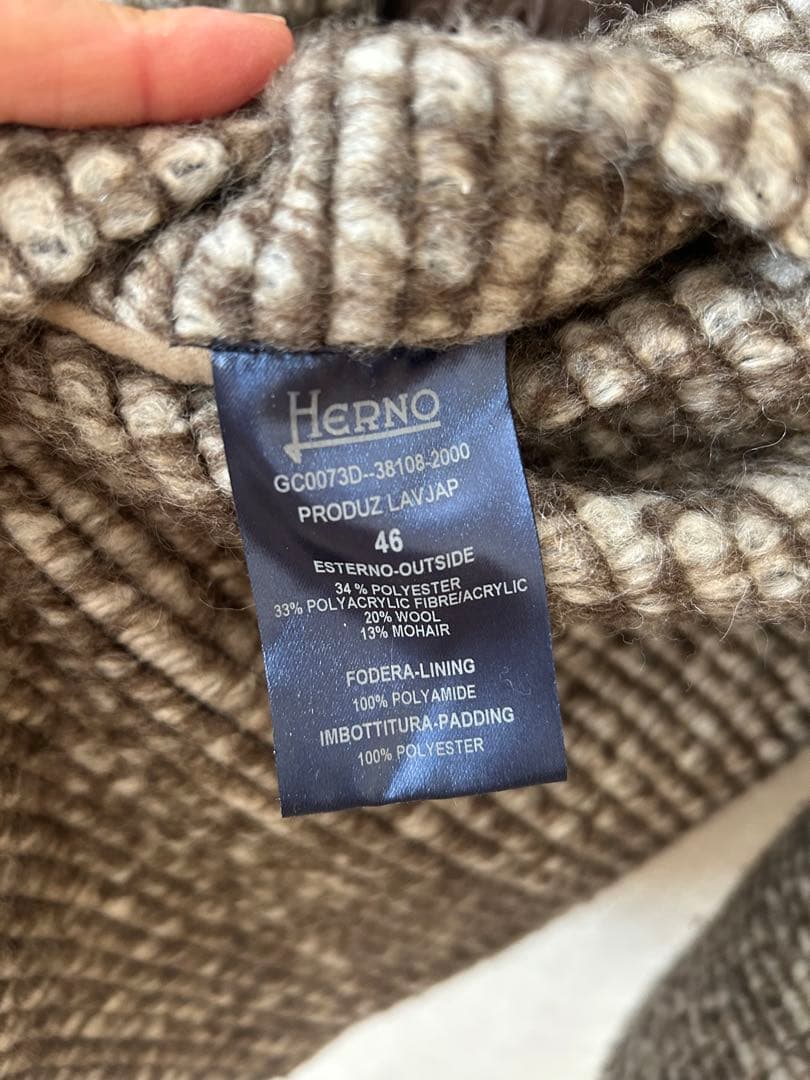 zhangyuqing3919様専用】HERNO ツイードジャケットコート - メルカリ