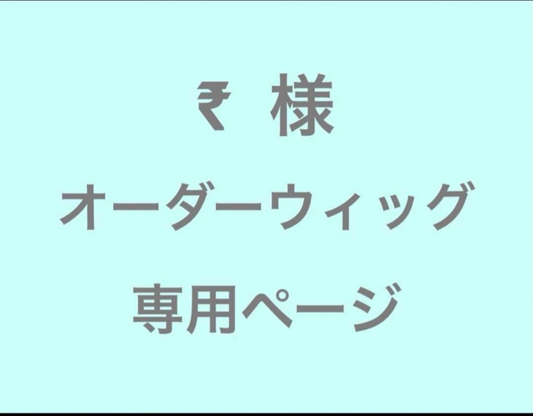 ₹ 様　オーダーウィッグ　専用ページ コスプレ ウィッグオーダー 受付ページ 2025/05/08新設 - メルカリ