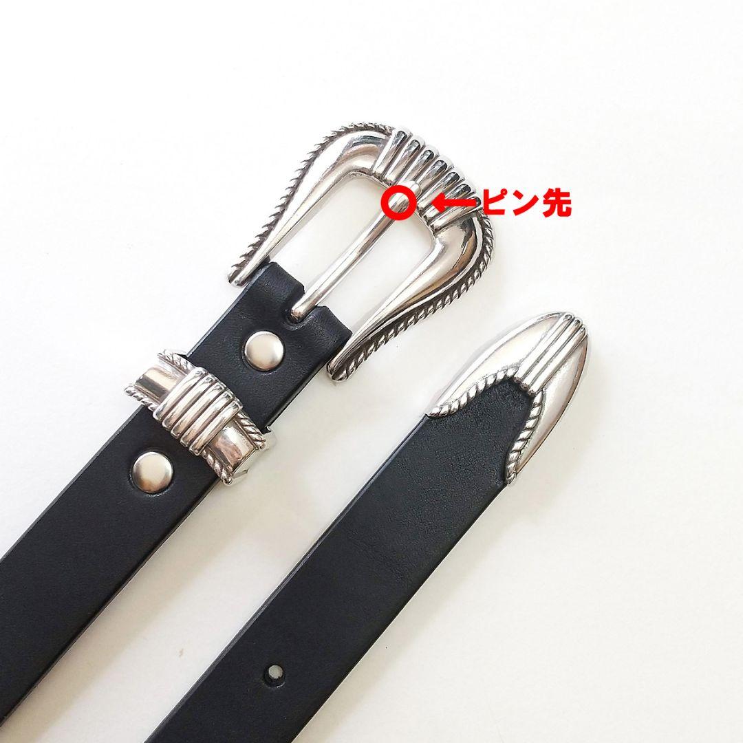 レザーベルト ブラック ハンドメイド KT-002 - メルカリ