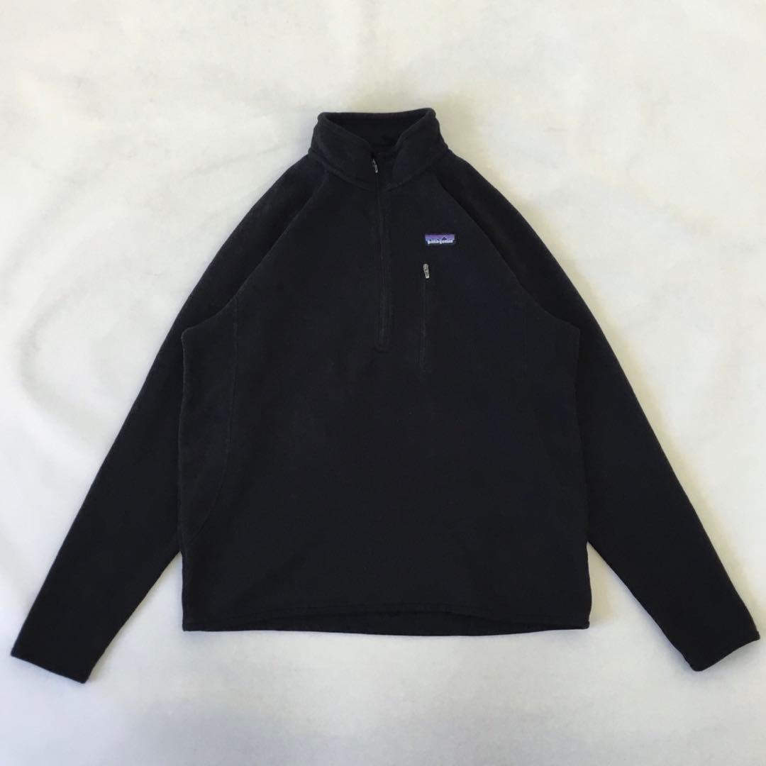 『L』パタゴニア★25521★ベターセーター◎黒/ハーフジップアップ