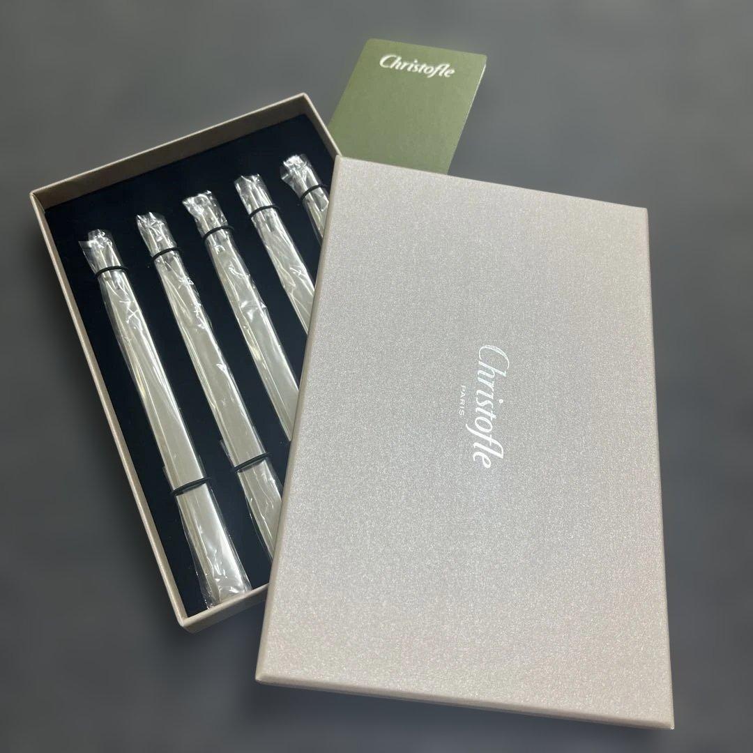 【未使用】クリストフル　フォーク 5本セット 箱付き