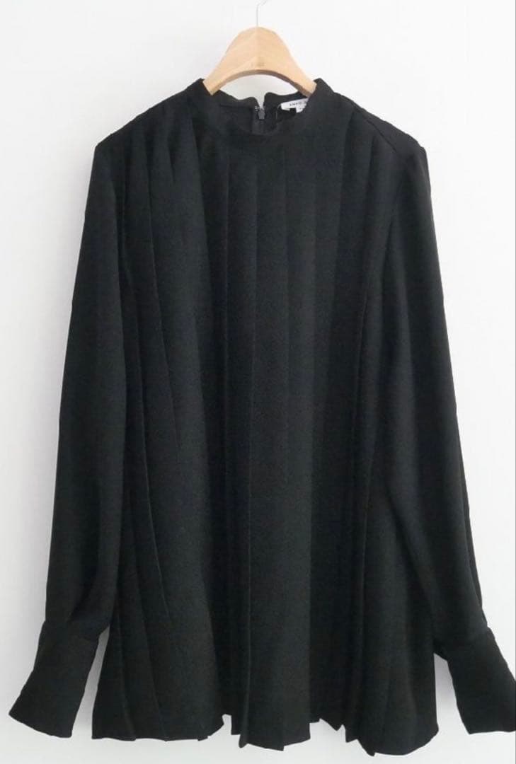 ENFÖLD エンフォルド プリーツブラウス 黒 38 美品　セレモニー服