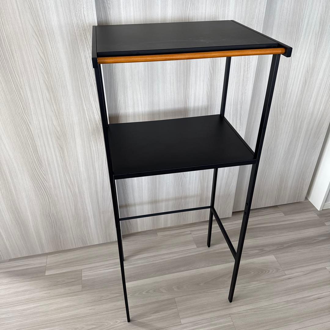 【美品】山崎実業 tower ゴミ箱上ラック ブラック タワー