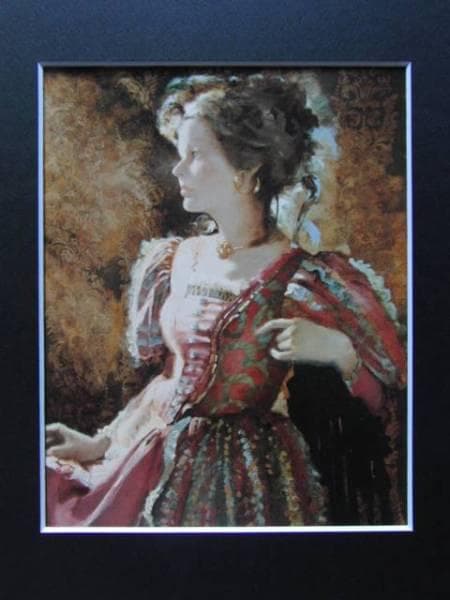 宮永　岳彦、麗、希少画集画、新品額装付