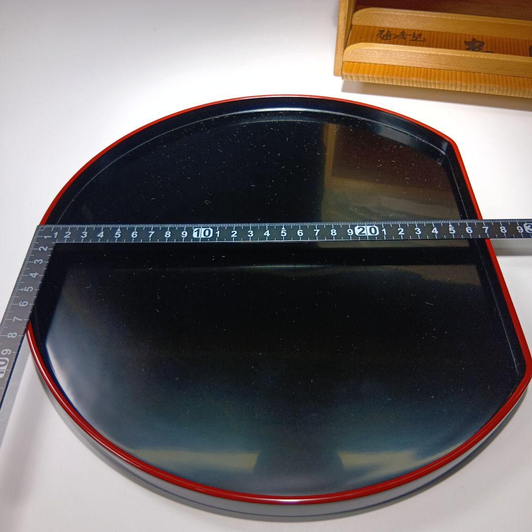 値下げ輪島塗 光栄堂 半月盆5枚 共箱