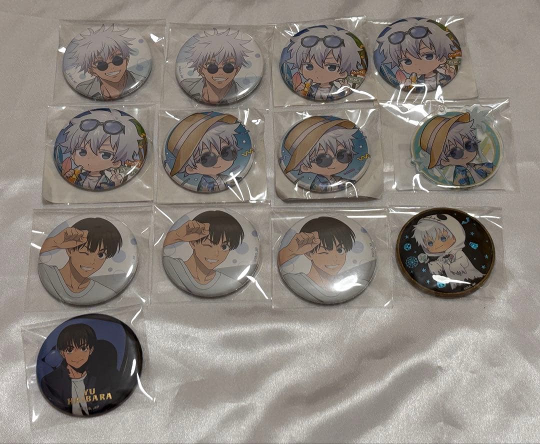 M*読様 呪術廻戦 五条悟 灰原雄 缶バッジ アクリルキーホルダー セット 13