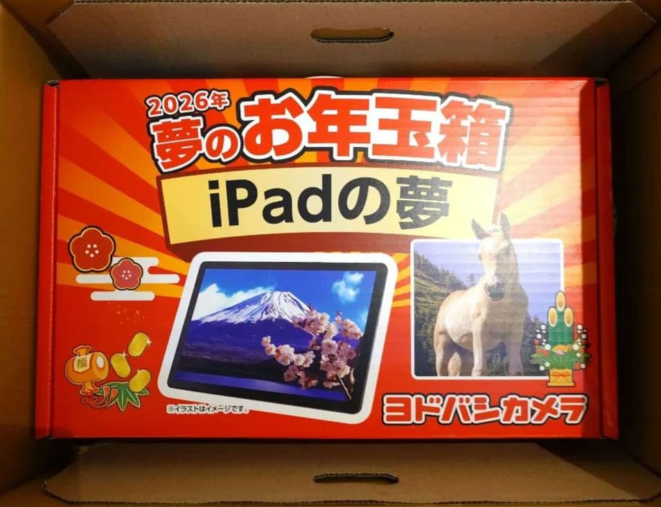 ヨドバシカメラ夢のお年玉箱 福袋 2026 iPadの夢 新品未使用 福箱