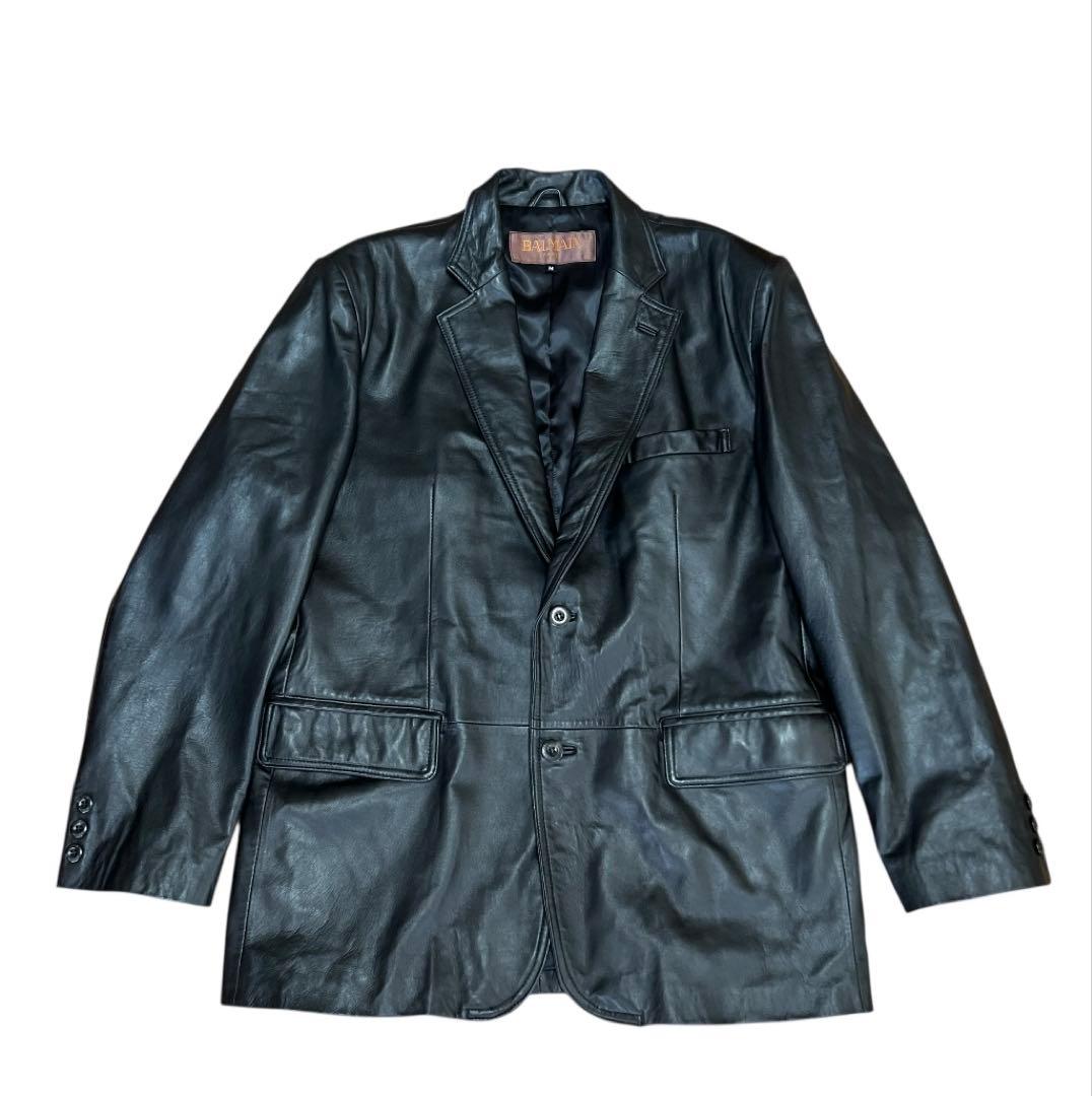 BALMAIN バルマン レザー テーラード ジャケット 北川 2B 羊革