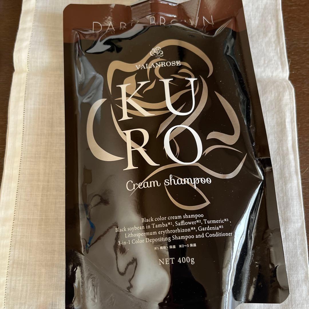 カラーリング・白髪染め Valanrose KURO Cream shampoo 400g