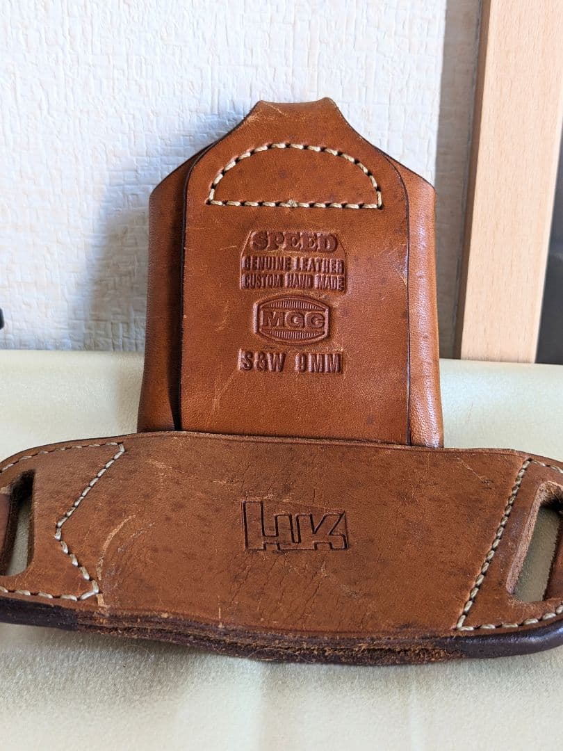 【希少】MGC S&W 9MM SPEED ホルスター カートリッジケース 本革