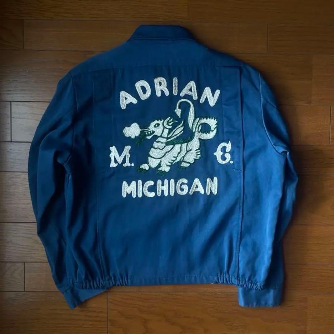 60s レーヨン混 ギャバジャン カークラブ