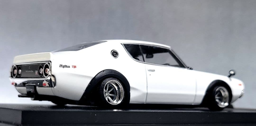 1/43　スカイライン改　ケンメリ2Dr　ワタナベ(シルバー）アルミ製　深リム