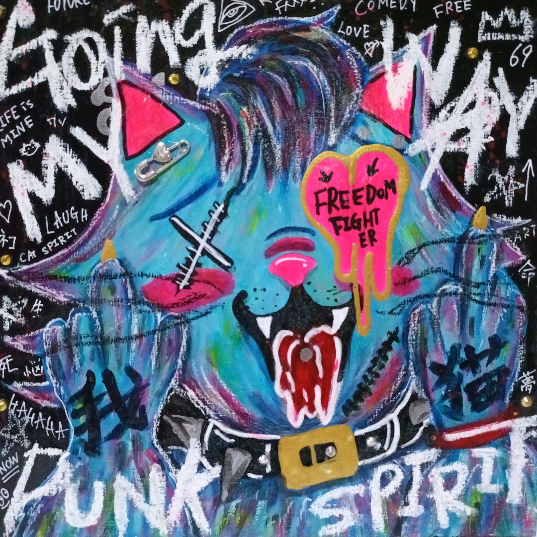 【S3号】GOING MY WAY【現代アート/絵/イラスト/ポップアート】