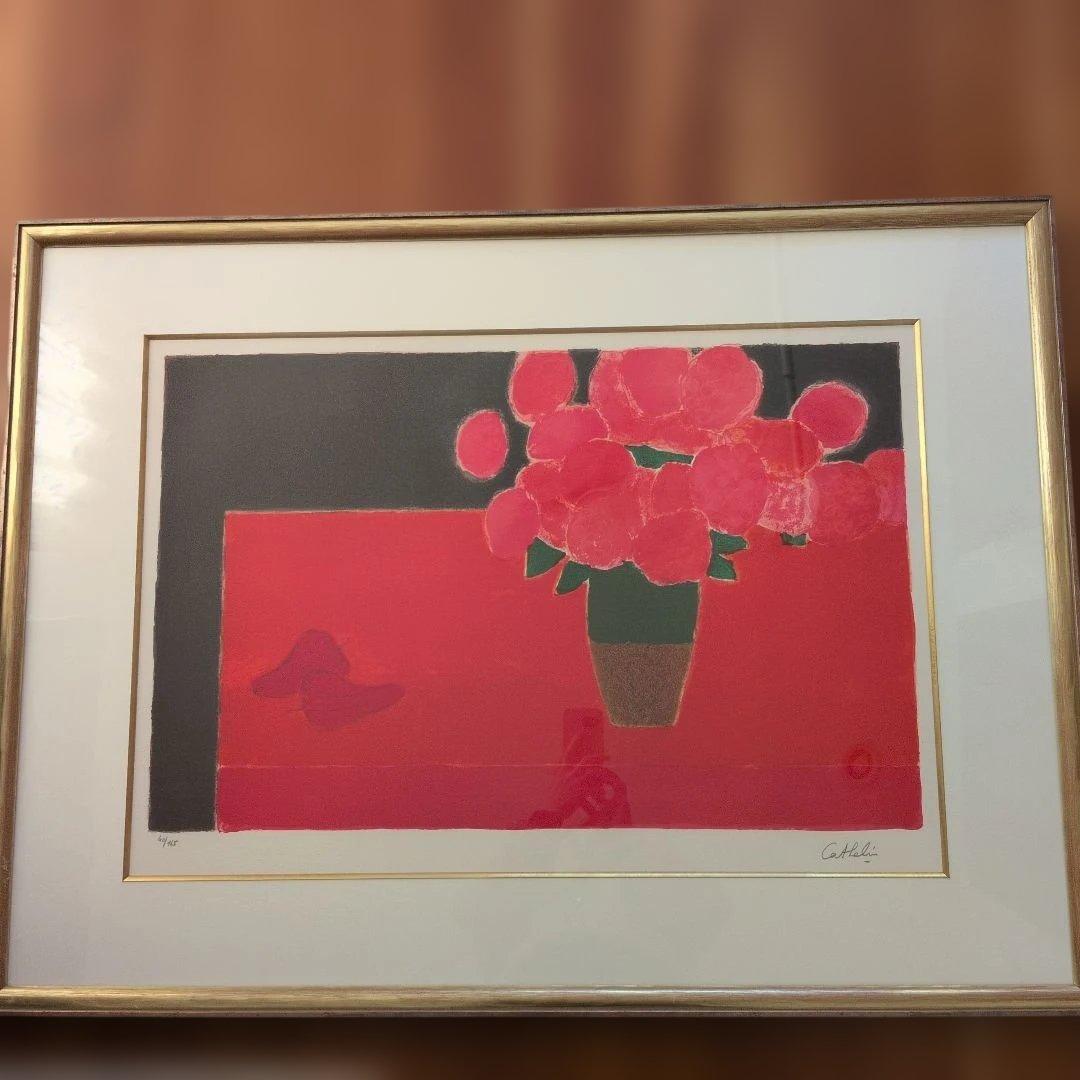 Cattelan 花瓶の花 リトグラフ 藤田嗣治「花瓶の薔薇」リトグラフ :: 絵画買取・販売 - シバヤマ