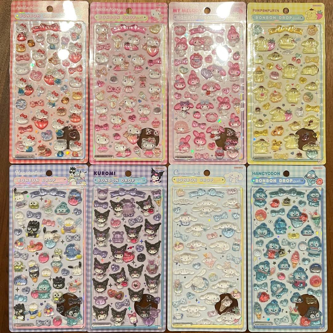 正規品・新品未開封】ボンボンドロップシールサンリオ第2弾 全種類8枚