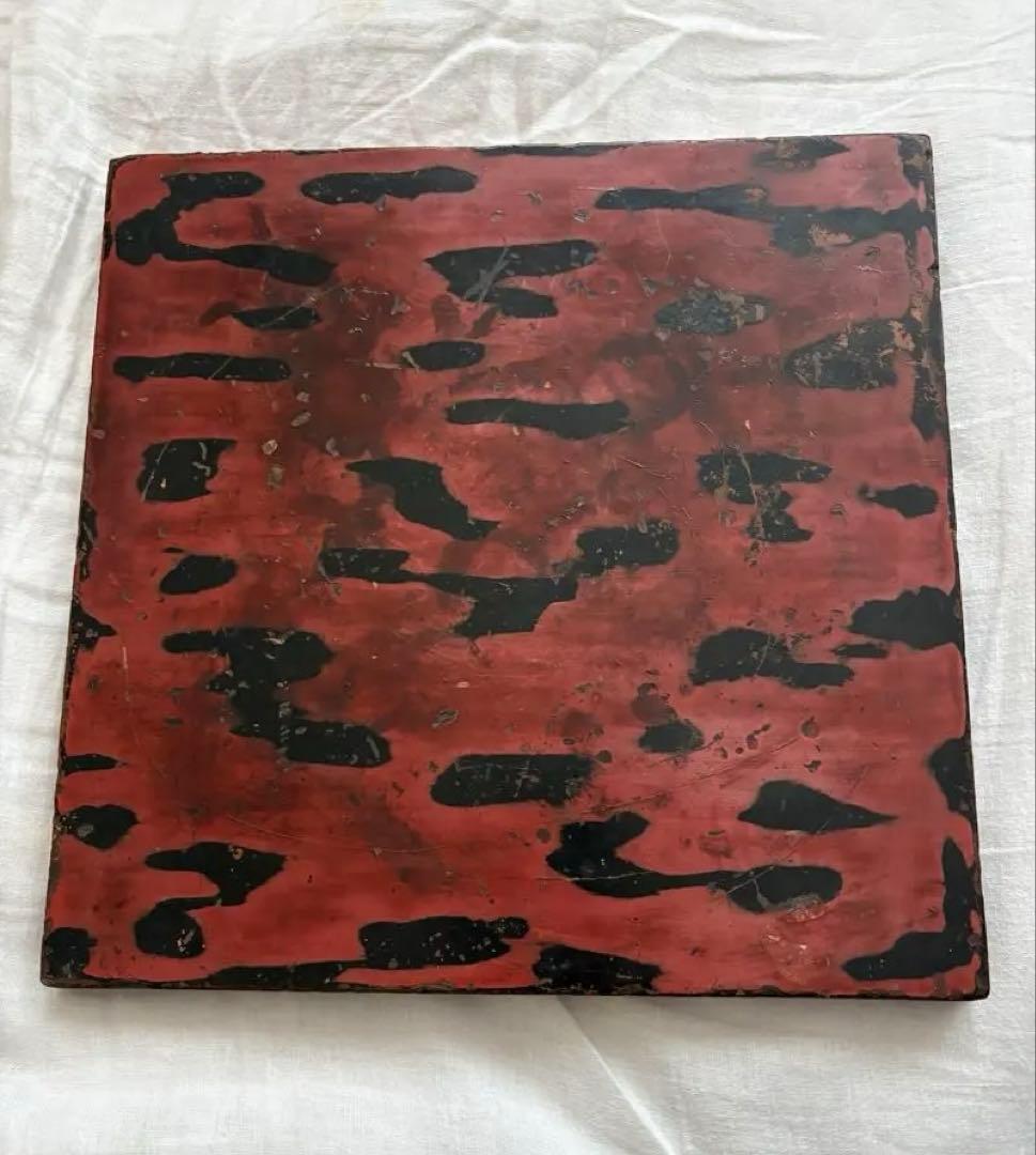 根来塗　アンティーク　江戸時代 骨董　盆　敷板　19世紀