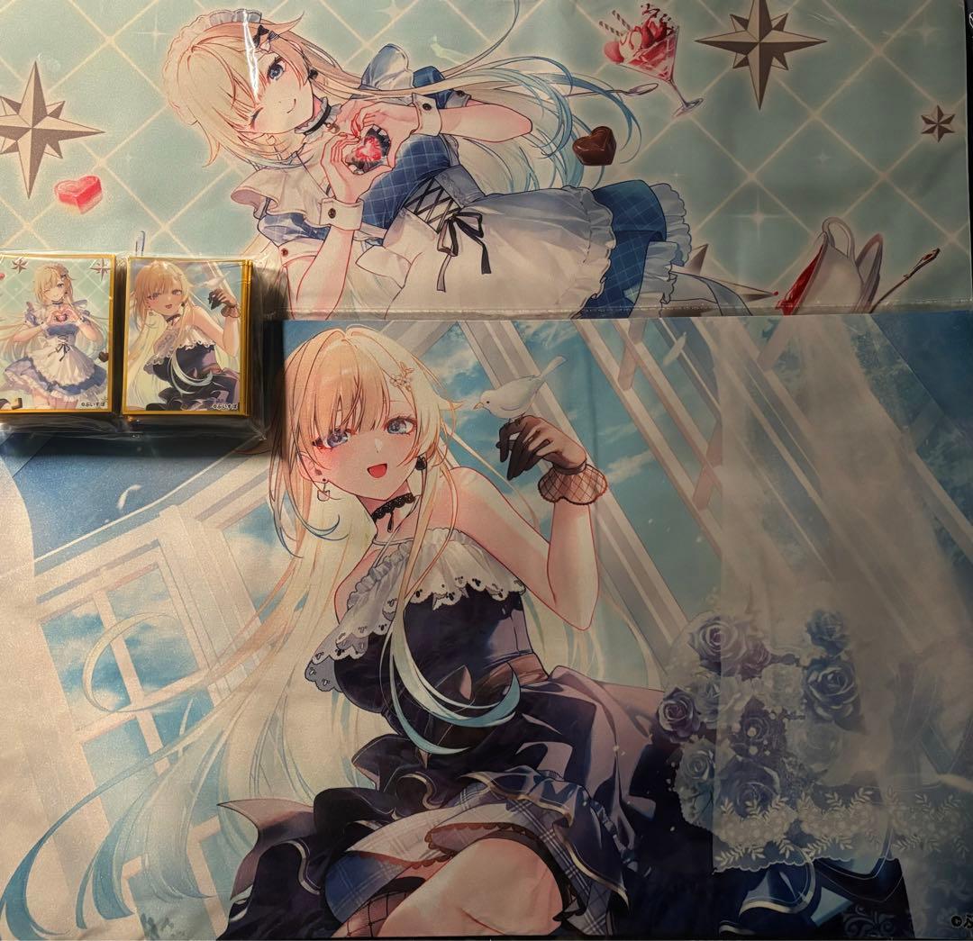 C107 AliceSyndrome* 遠坂あさぎプレイマットスリーブ 藍沢エマ C107 AliceSyndrome 遠坂あさぎ 藍沢エマ プレイマット2種+スリーブ2種