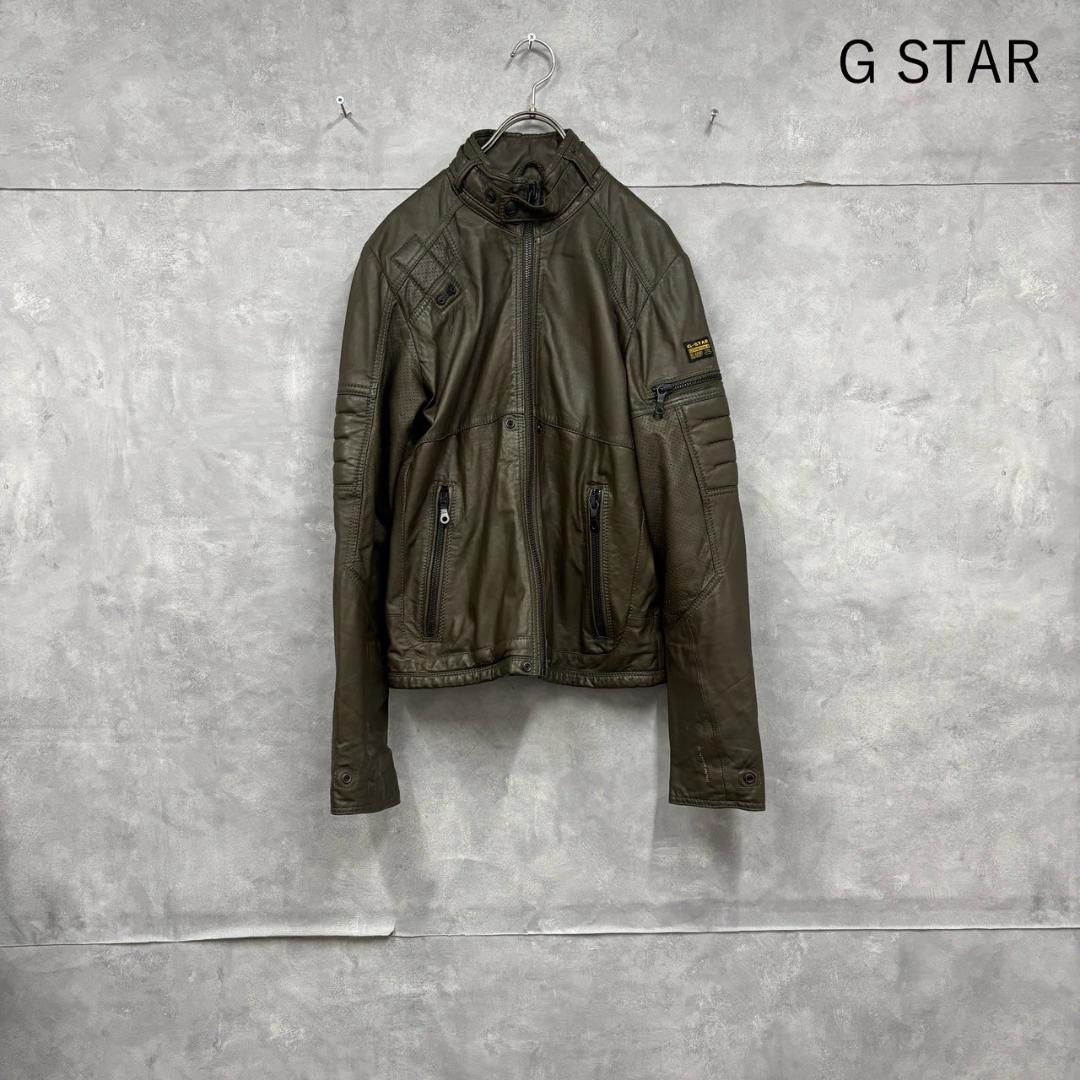 専用★G STAR RAW ラムレザー 本革 ライダースジャケット　N2156