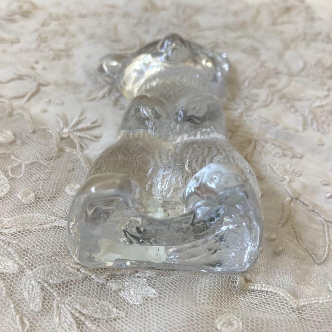 北欧ヴィンテージ エダクリスタル社 クマさんのガラスオブジェ