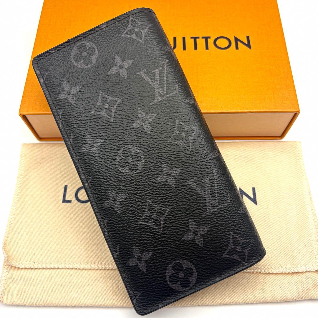 新型】ルイヴィトン モノグラム エクリプス ポルトフォイユブラザ 黒