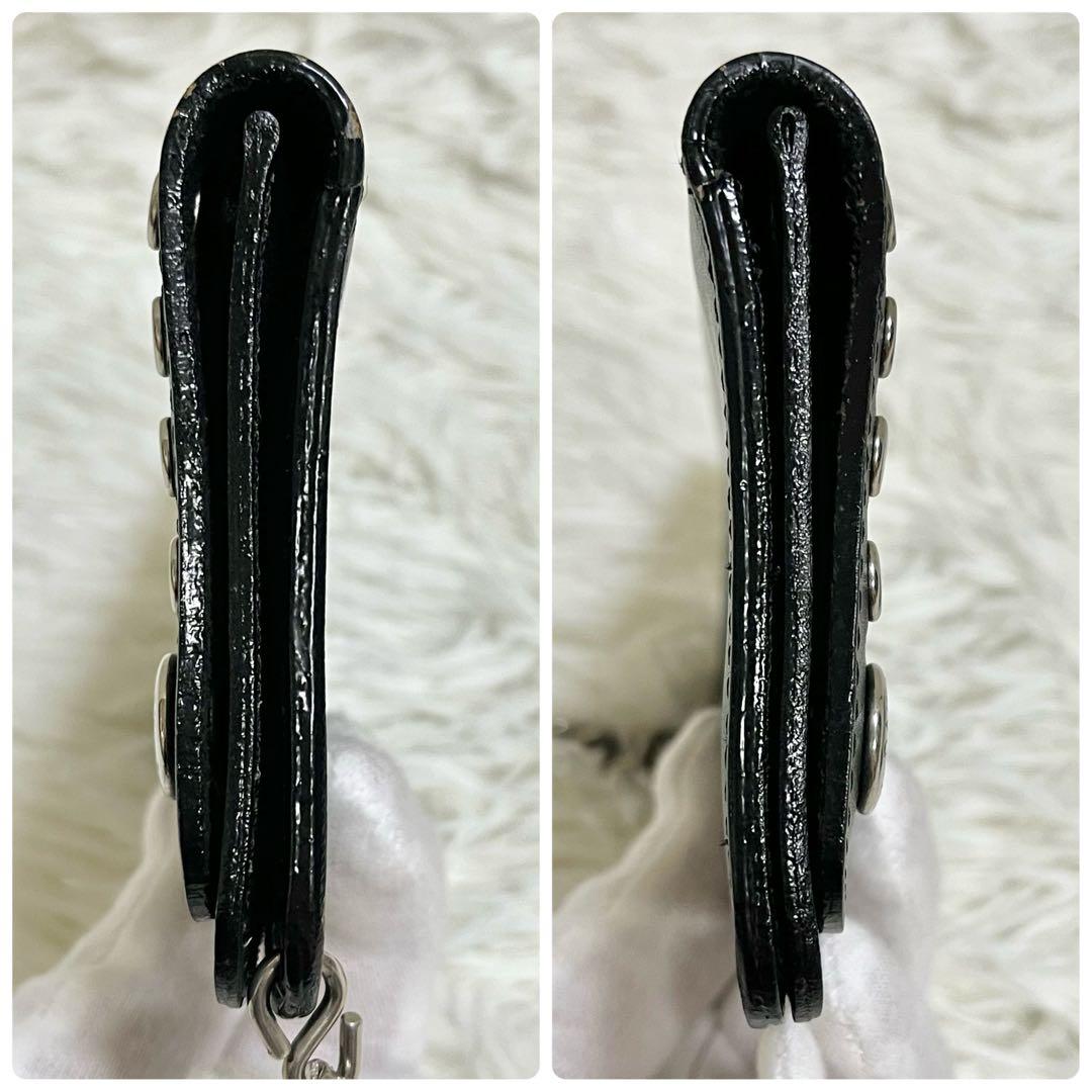 極美品 ハーレーダビッドソン ウォレットチェーン付き長財布 スタッズ