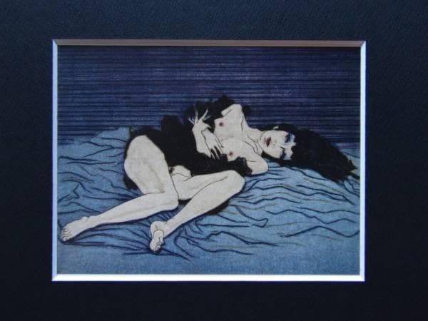 加山 又造、黒衣の裸婦、希少画集画、新品額装、状態良好