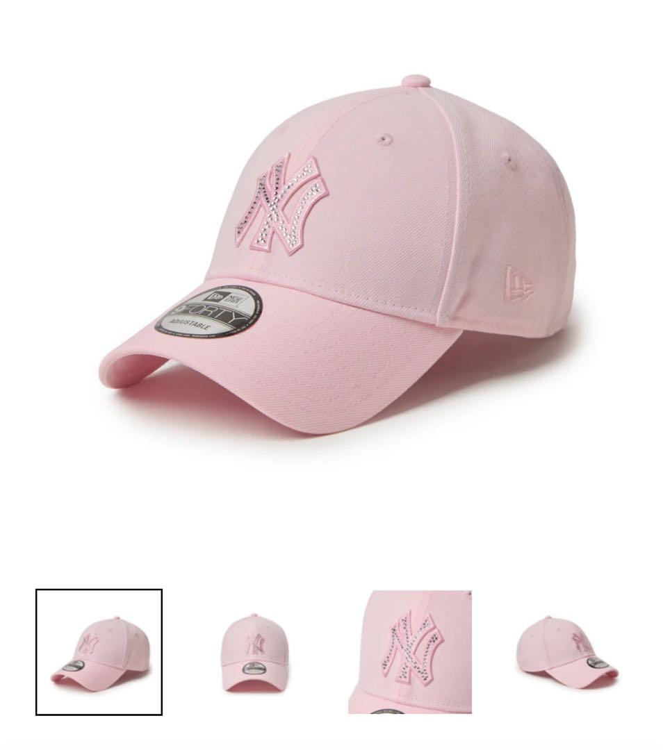 9FORTY ラインストーン ニューヨークヤンキース ピンク
