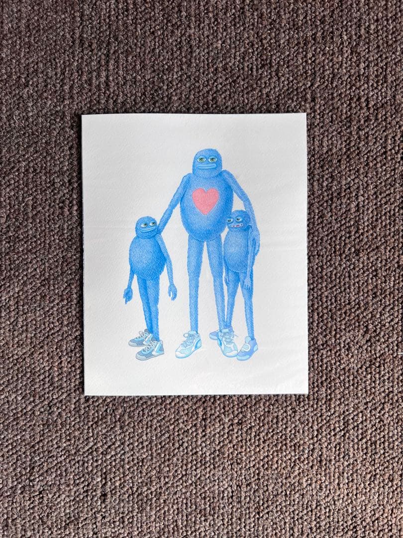 版画 Blue Furry Family print by Matt Furie