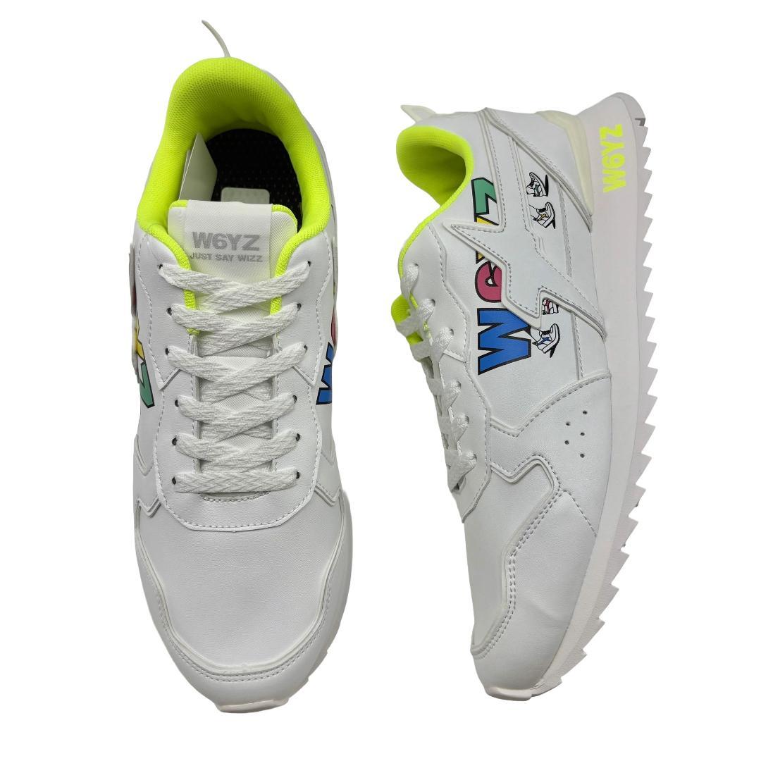 25AW限定モデル◆W6YZ◆ハンドペイント風　ローカットスニーカー　ホワイト