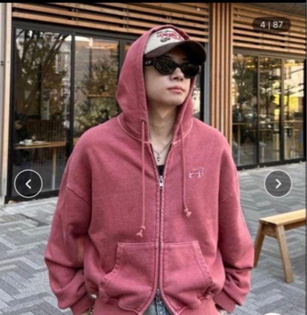 ADAMASTE ジップアップパーカー Double Zip-Up Short Hoodie - ダブルジップショートフーディー【短丈