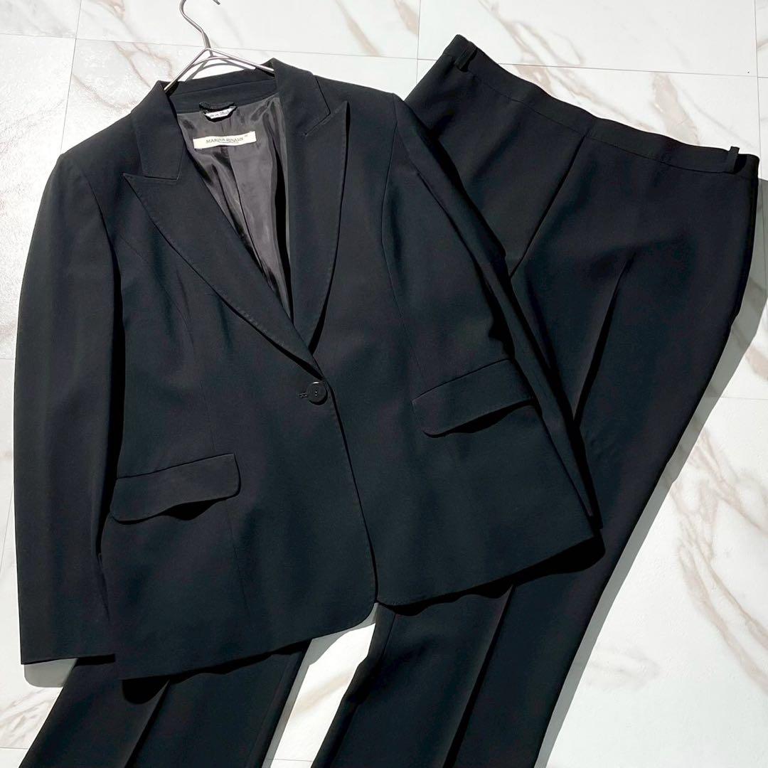 【未使用級✨】マリナリナルディ スーツ セットアップ 黒 無地 4XL〜