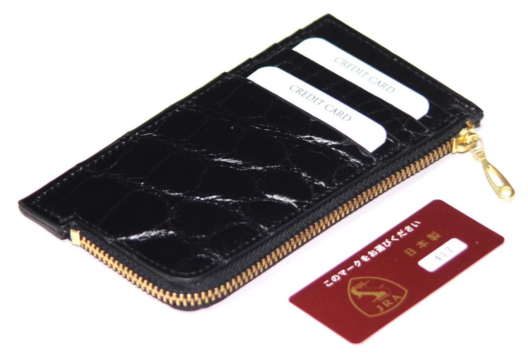 ■新品　送料込み■本クロコダイル　鰐革　男女兼用　フラグメントウォレット　ENA ミニウォレット 財布 コインケース カードケース メンズ クロコダイル