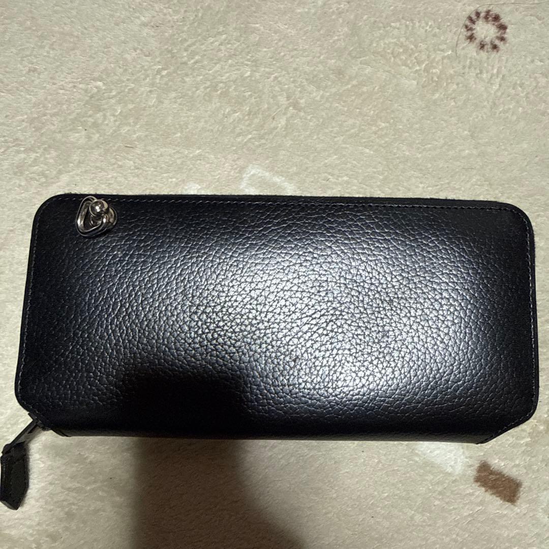 foot the coacher ブラック長財布