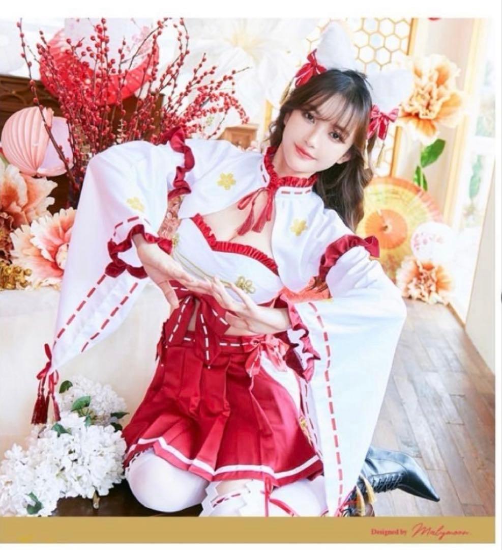 Malymoon　巫女　コスプレ 即日発送】レトロティックレース狐巫女《オリジナルコスプレ8点セット