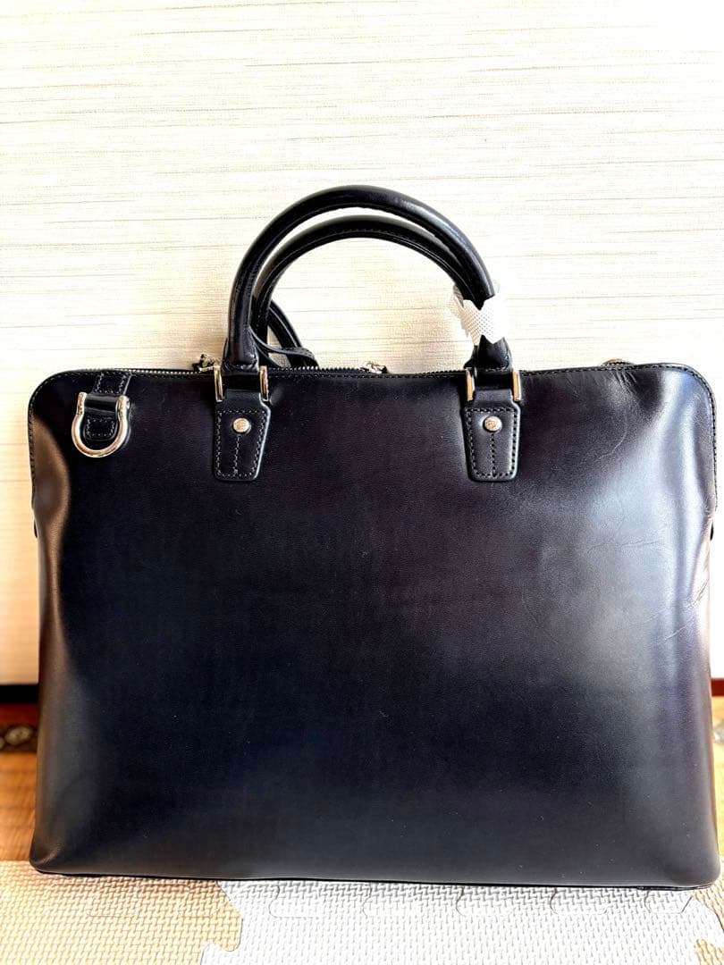 【新品】ビジネスバッグ【JOYA】ネイビー　牛革　未使用 JOYA（ジョヤ） ブリーフケース メンズ 小さめ 軽量 薄型 a4 本革