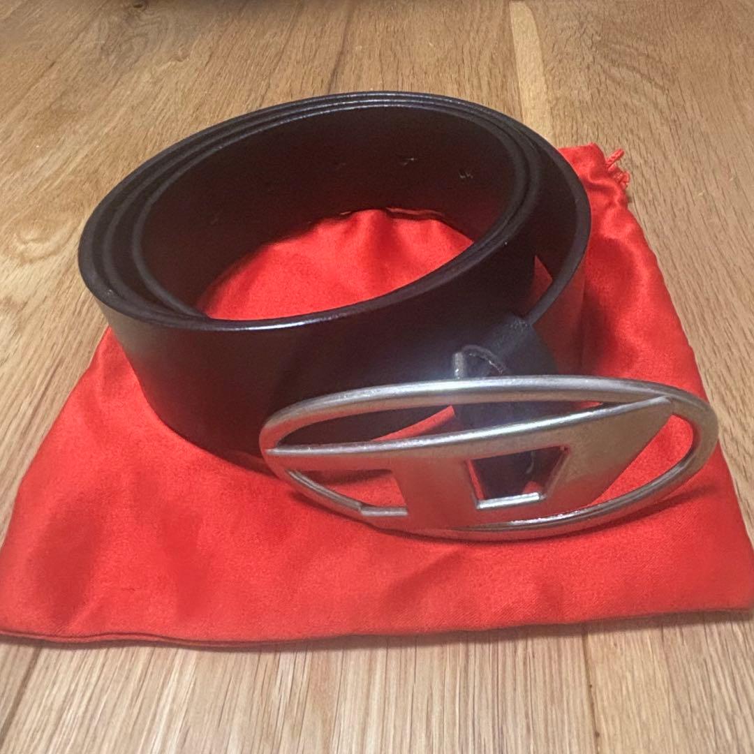 DIESEL ブラック ベルト レザーベルト