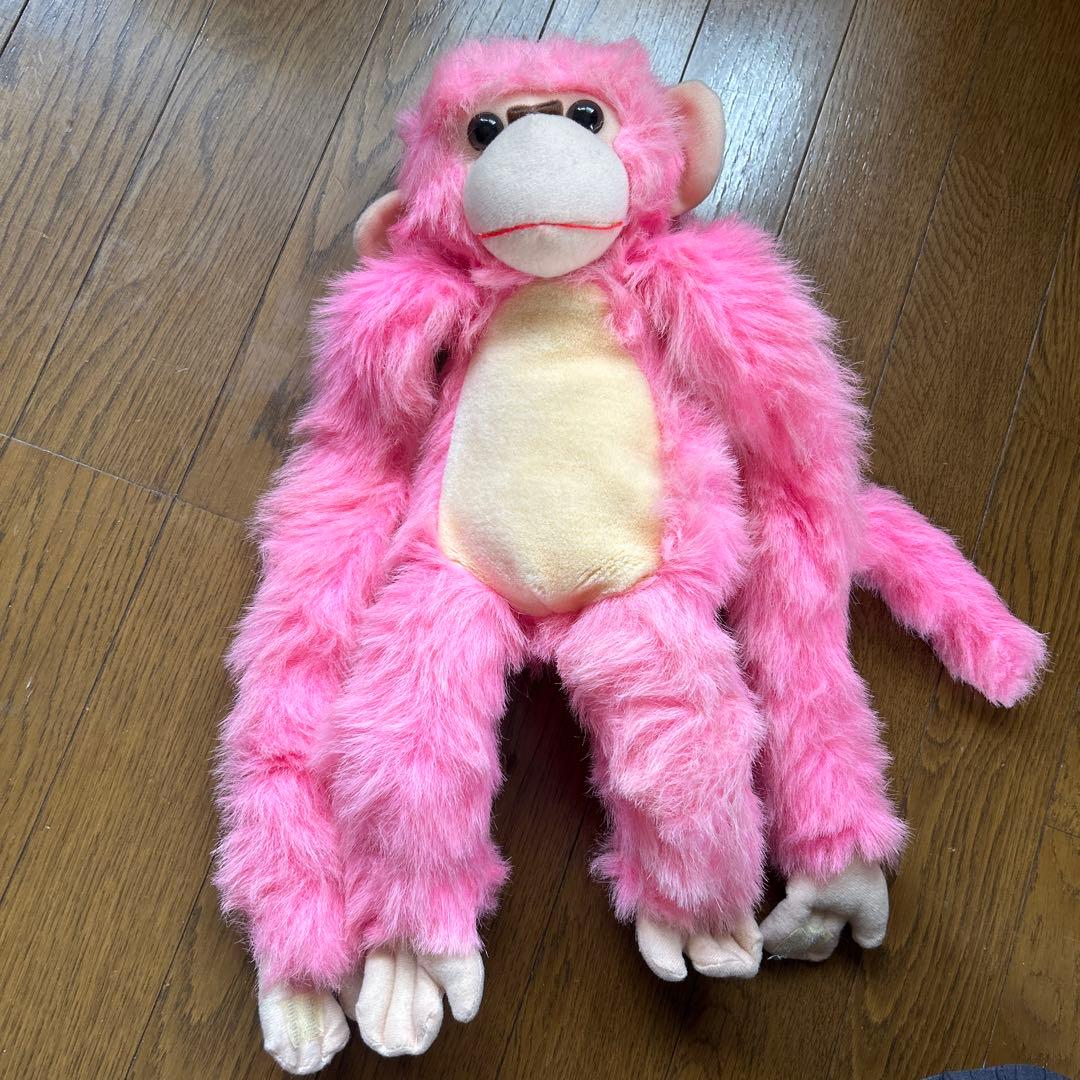 ぬいぐるみ ピンク 猿 さる 約60cm 匿名配送 - メルカリ