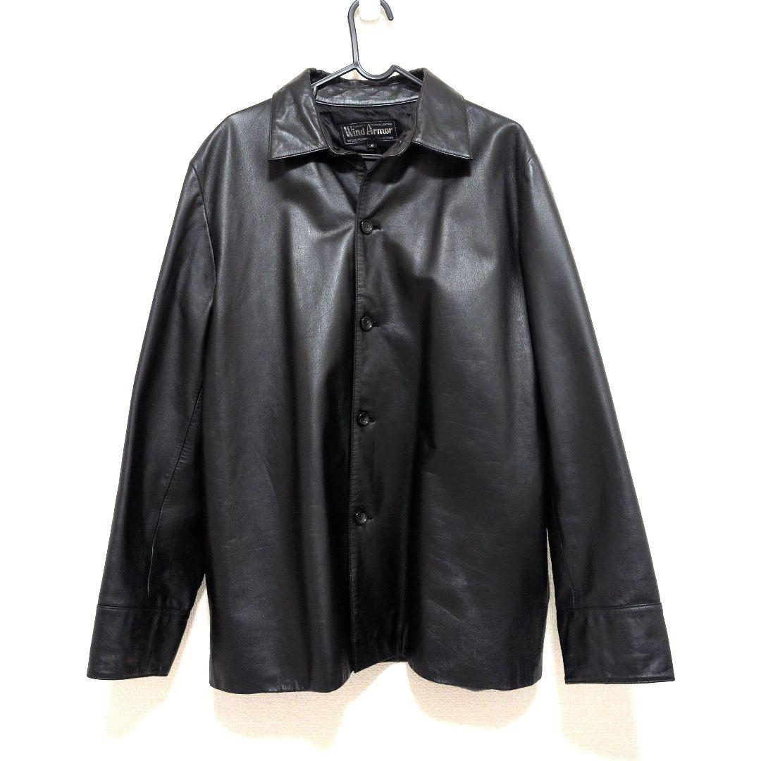 美品✨ Wind Armor ブラック レザー ジャケット M 牛革 - メルカリ