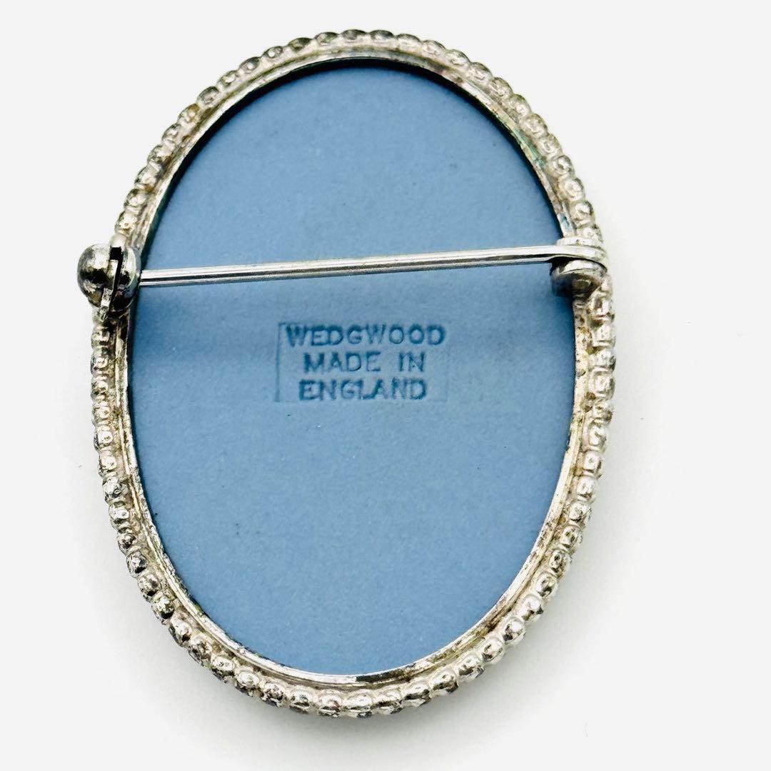ウェッジウッド ジャスパー ブローチ シルバー WEDGWOOD 希少 刻印有