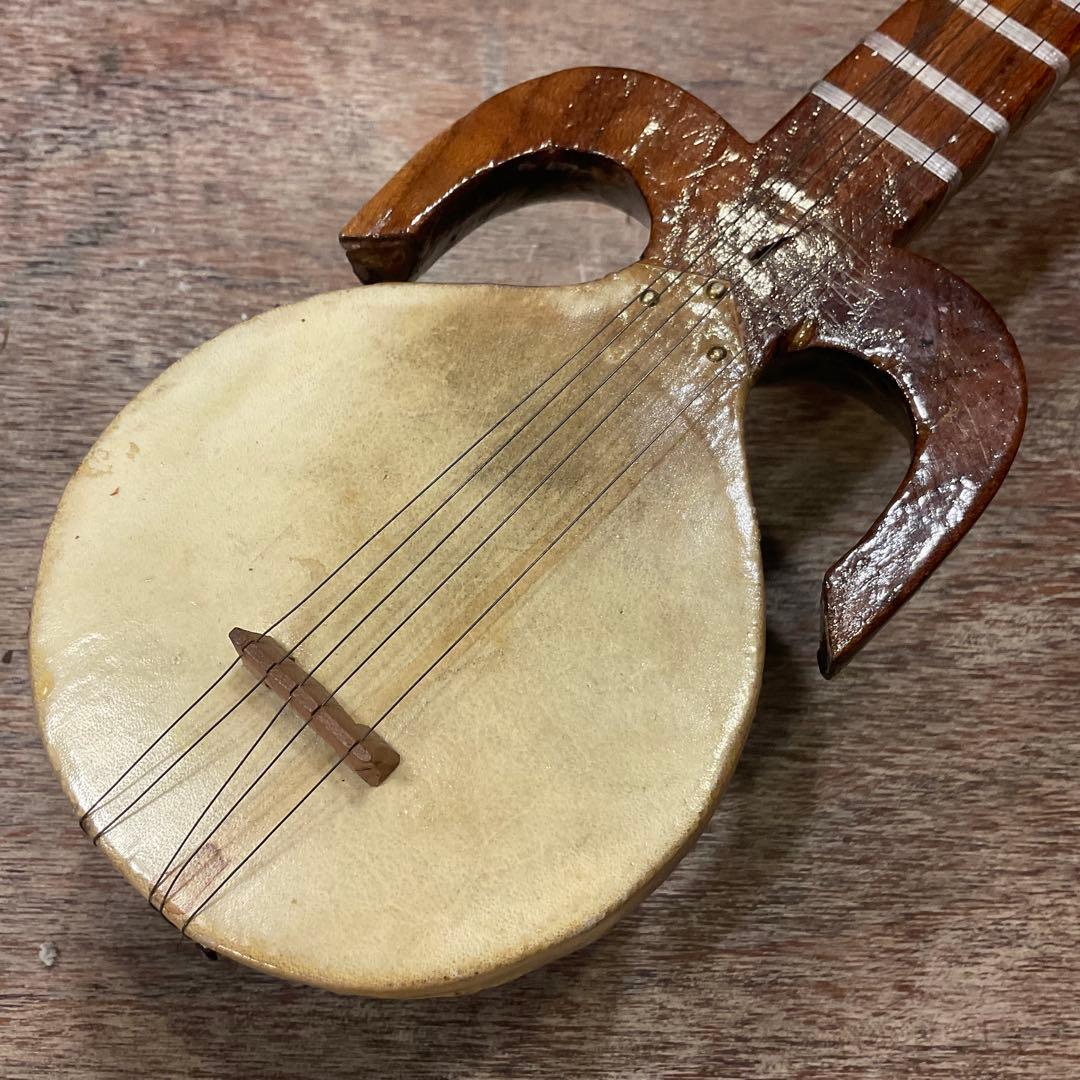 希少!! ウイグル民族楽器 ラワープ 皮 革 5弦ラワープ ラバーブ