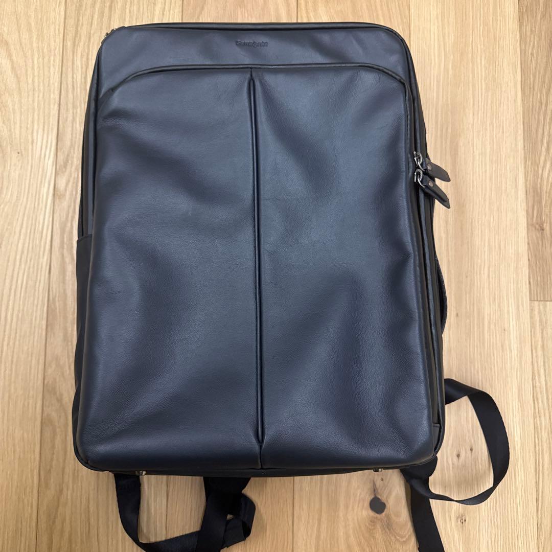牛革 ビジネスリュック 2Way黒 Samsonite
