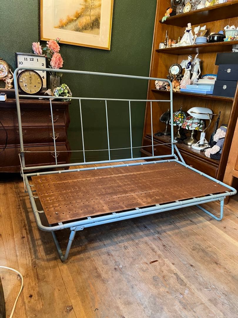 折りたたみ ソファー 鉄脚 アイアン インテリア ビンテージ 鉄製 昭和レトロ
