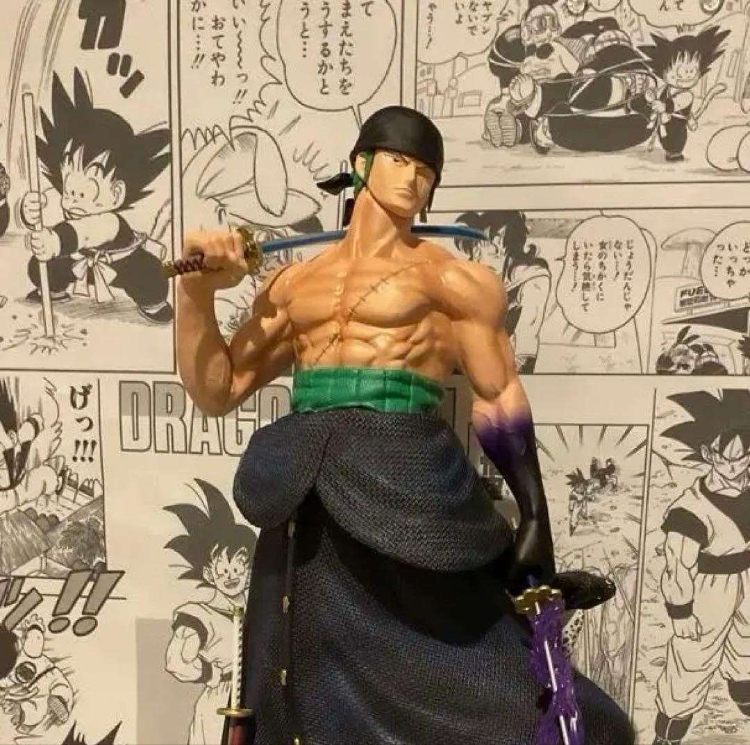 ワンピース ロロノア・ゾロ ガレージキット フィギュア　三刀流　超大型タイプ